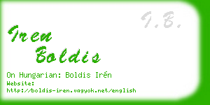 iren boldis business card